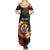 Personalised French Polynesia Outrigger Canoe Race Family Matching Summer Maxi Dress and Hawaiian Shirt Tropical Vibe