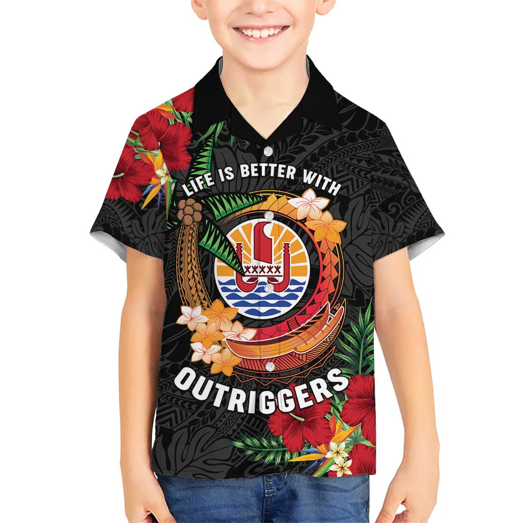 Personalised French Polynesia Outrigger Canoe Race Hawaiian Shirt Tropical Vibe LT05 - Polynesian Pride