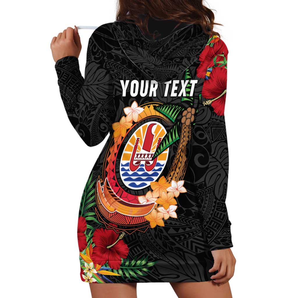 Personalised French Polynesia Outrigger Canoe Race Hoodie Dress Tropical Vibe LT05 - Polynesian Pride