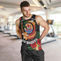 Personalised French Polynesia Outrigger Canoe Race Men Tank Top Tropical Vibe LT05 Black - Polynesian Pride