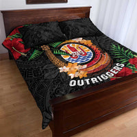 French Polynesia Outrigger Canoe Race Quilt Bed Set Tropical Vibe LT05 - Polynesian Pride