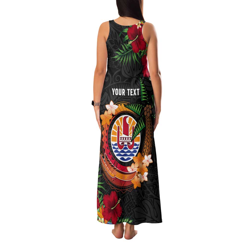 Personalised French Polynesia Outrigger Canoe Race Tank Maxi Dress Tropical Vibe LT05 - Polynesian Pride