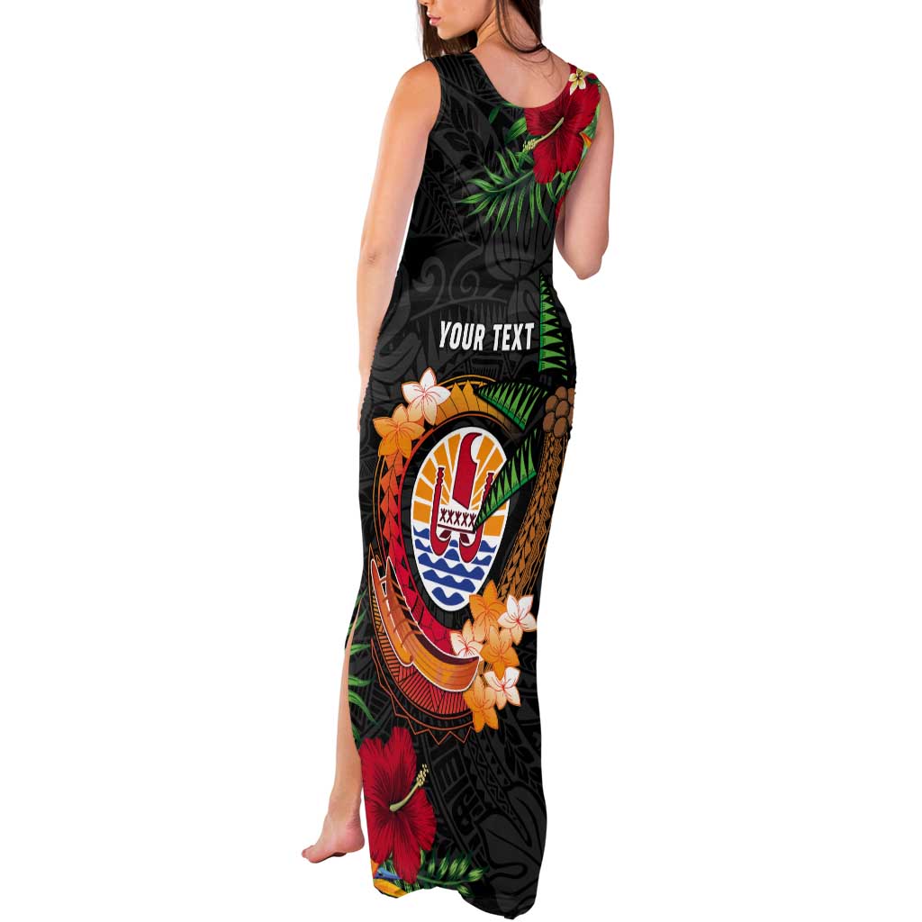 Personalised French Polynesia Outrigger Canoe Race Tank Maxi Dress Tropical Vibe LT05 - Polynesian Pride