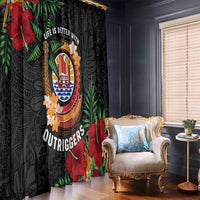 French Polynesia Outrigger Canoe Race Window Curtain Tropical Vibe LT05 - Polynesian Pride