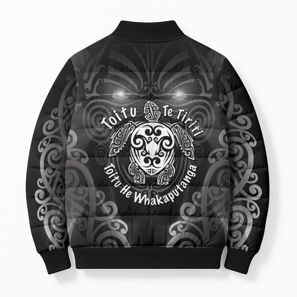 Aotearoa Toitu Te Tiriti Bomber Puffer Jacket Ka Mua Ka Muri LT05 - Polynesian Pride