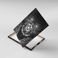 Aotearoa Toitu Te Tiriti Canvas Wall Art Ka Mua Ka Muri LT05 With Frame Black - Polynesian Pride