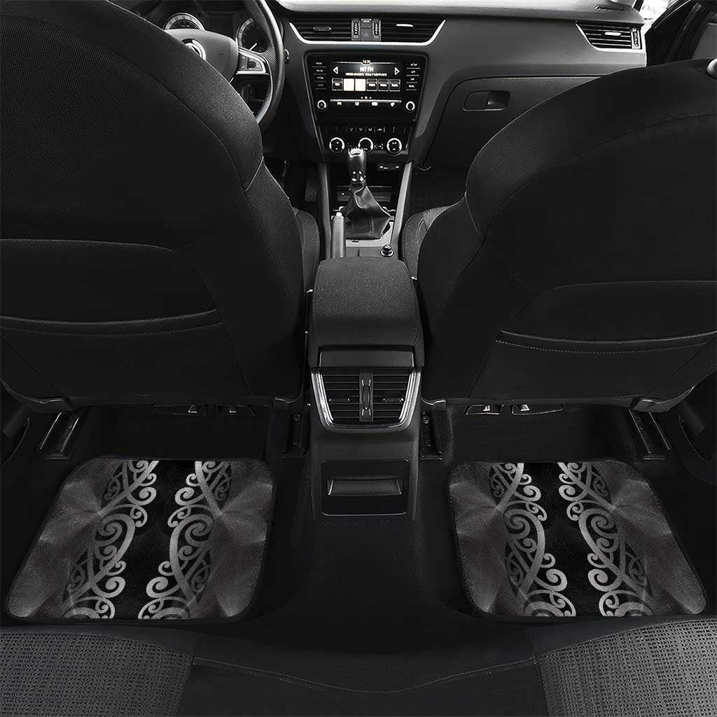 Aotearoa Toitu Te Tiriti Car Mats Ka Mua Ka Muri LT05 Set 2pcs - Back Black - Polynesian Pride