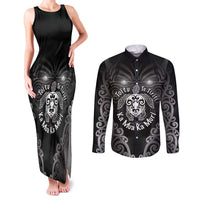 Aotearoa Toitu Te Tiriti Couples Matching Tank Maxi Dress and Long Sleeve Button Shirt Ka Mua Ka Muri