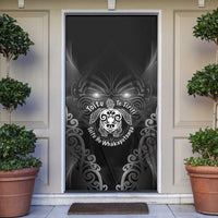 Aotearoa Toitu Te Tiriti Door Cover Ka Mua Ka Muri LT05 Black - Polynesian Pride