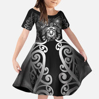 Aotearoa Toitu Te Tiriti Family Matching Off The Shoulder Long Sleeve Dress and Hawaiian Shirt Ka Mua Ka Muri