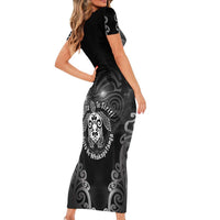 Aotearoa Toitu Te Tiriti Family Matching Short Sleeve Bodycon Dress and Hawaiian Shirt Ka Mua Ka Muri