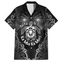 Aotearoa Toitu Te Tiriti Hawaiian Shirt Ka Mua Ka Muri LT05 Black - Polynesian Pride