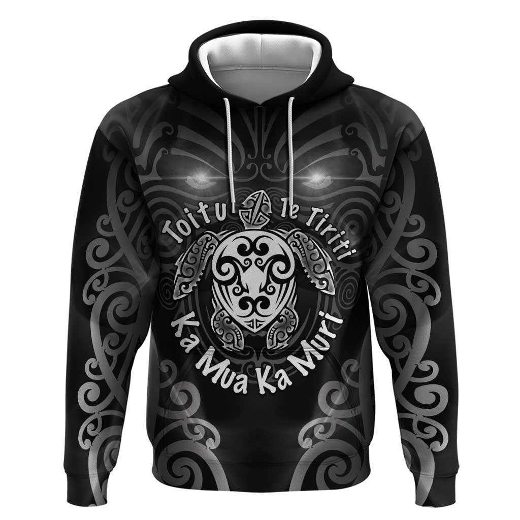 Aotearoa Toitu Te Tiriti Hoodie Ka Mua Ka Muri LT05 Pullover Hoodie Black - Polynesian Pride
