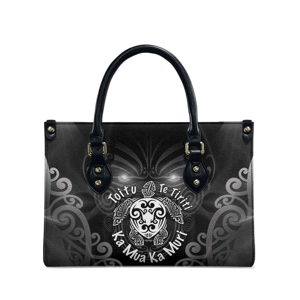 Aotearoa Toitu Te Tiriti Leather Bag Ka Mua Ka Muri LT05 - Polynesian Pride