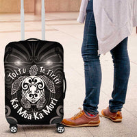 Aotearoa Toitu Te Tiriti Luggage Cover Ka Mua Ka Muri LT05 Black - Polynesian Pride