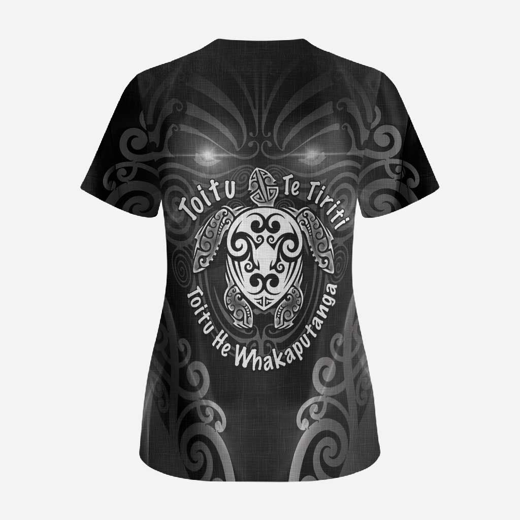 Aotearoa Toitu Te Tiriti Scrub Top Ka Mua Ka Muri LT05 - Polynesian Pride