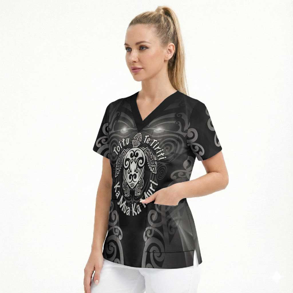 Aotearoa Toitu Te Tiriti Scrub Top Ka Mua Ka Muri LT05 - Polynesian Pride