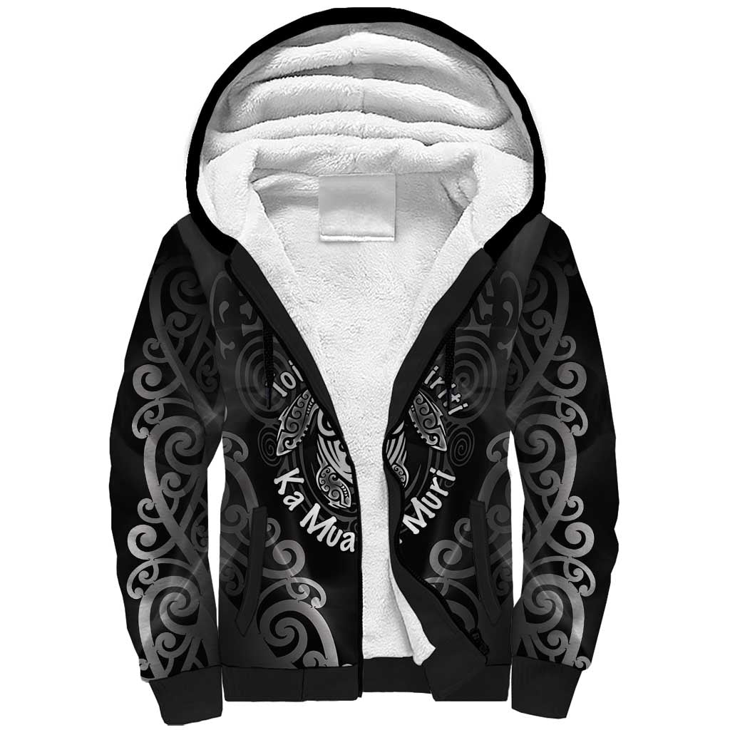 Aotearoa Toitu Te Tiriti Sherpa Hoodie Ka Mua Ka Muri LT05 Unisex Black - Polynesian Pride