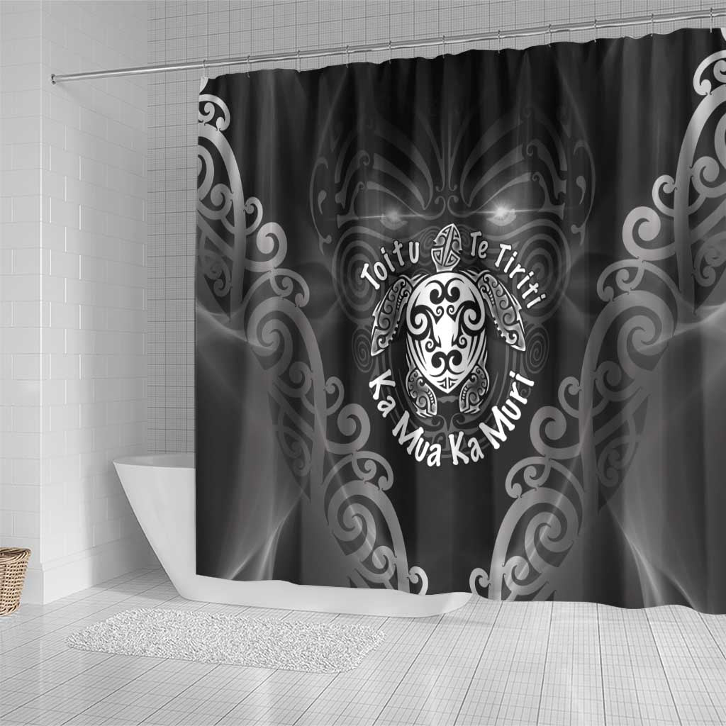 Aotearoa Toitu Te Tiriti Shower Curtain Ka Mua Ka Muri LT05 - Polynesian Pride