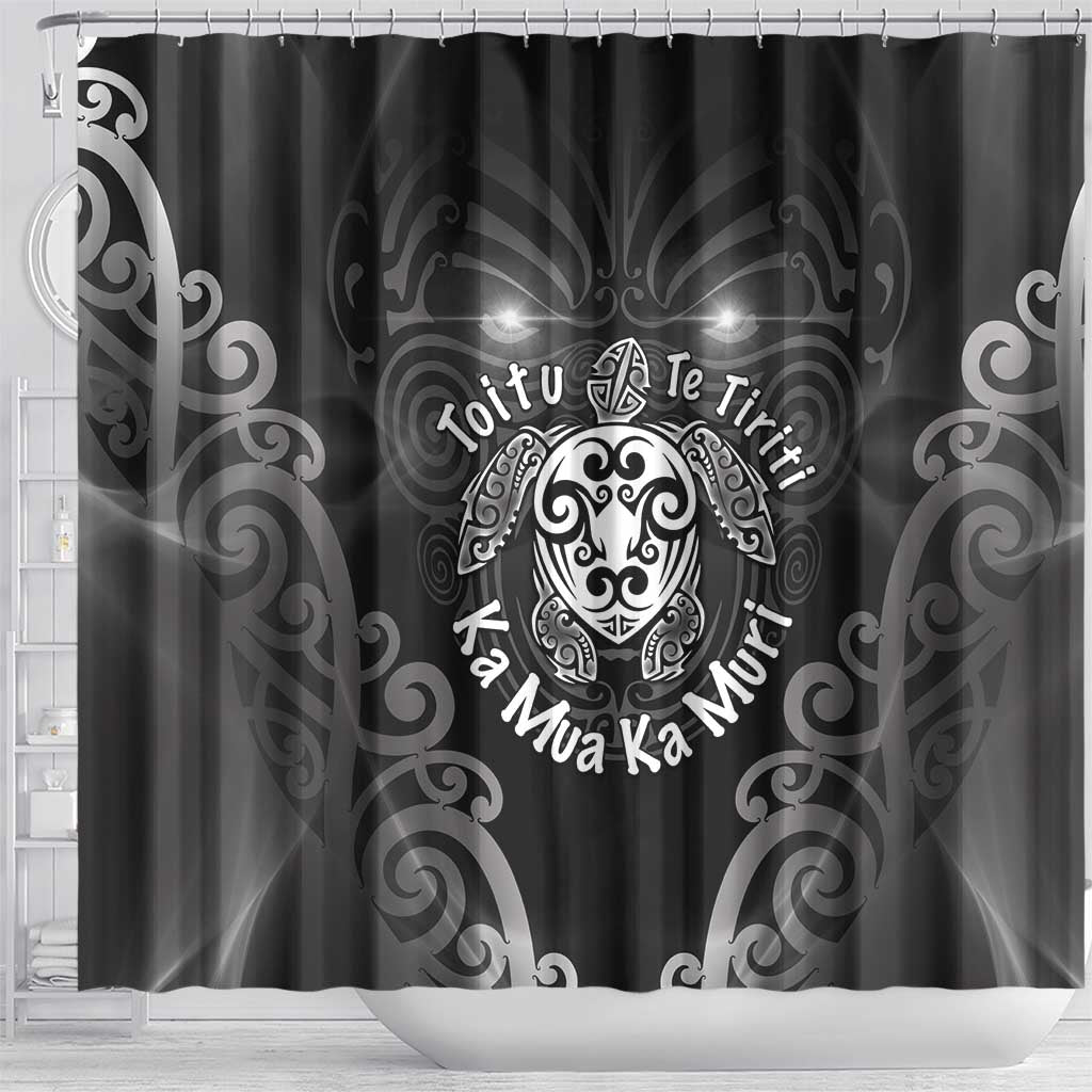 Aotearoa Toitu Te Tiriti Shower Curtain Ka Mua Ka Muri LT05 - Polynesian Pride