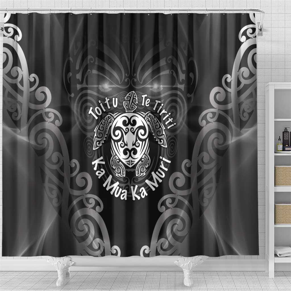 Aotearoa Toitu Te Tiriti Shower Curtain Ka Mua Ka Muri LT05 - Polynesian Pride