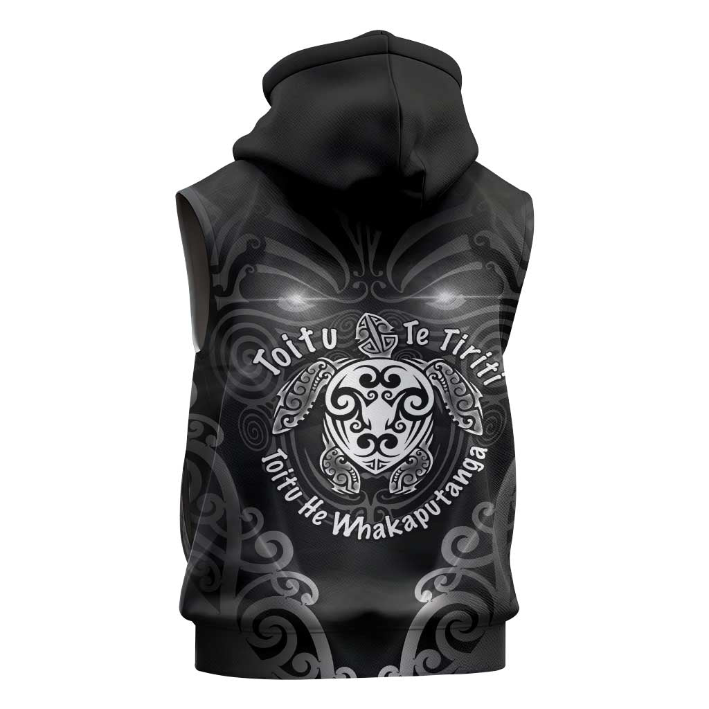 Aotearoa Toitu Te Tiriti Sleeveless Hoodie Ka Mua Ka Muri LT05 - Polynesian Pride
