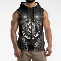 Aotearoa Toitu Te Tiriti Sleeveless Zip Hoodie Ka Mua Ka Muri LT05 - Polynesian Pride