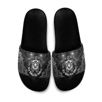 Aotearoa Toitu Te Tiriti Slide Sandals Ka Mua Ka Muri LT05 Black - Polynesian Pride