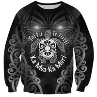 Aotearoa Toitu Te Tiriti Sweatshirt Ka Mua Ka Muri LT05 Unisex Black - Polynesian Pride