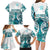 New Zealand Aotearoa Kia Ora Family Matching Long Sleeve Bodycon Dress and Hawaiian Shirt Paua Shell Maori Silver Fern LT05 - Polynesian Pride