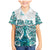 New Zealand Aotearoa Kia Ora Family Matching Mermaid Dress and Hawaiian Shirt Paua Shell Maori Silver Fern LT05 Son's Shirt Turquoise - Polynesian Pride