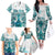 New Zealand Aotearoa Kia Ora Family Matching Off Shoulder Long Sleeve Dress and Hawaiian Shirt Paua Shell Maori Silver Fern LT05 - Polynesian Pride