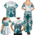 New Zealand Aotearoa Kia Ora Family Matching Summer Maxi Dress and Hawaiian Shirt Paua Shell Maori Silver Fern LT05 - Polynesian Pride