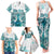 New Zealand Aotearoa Kia Ora Family Matching Tank Maxi Dress and Hawaiian Shirt Paua Shell Maori Silver Fern LT05 - Polynesian Pride