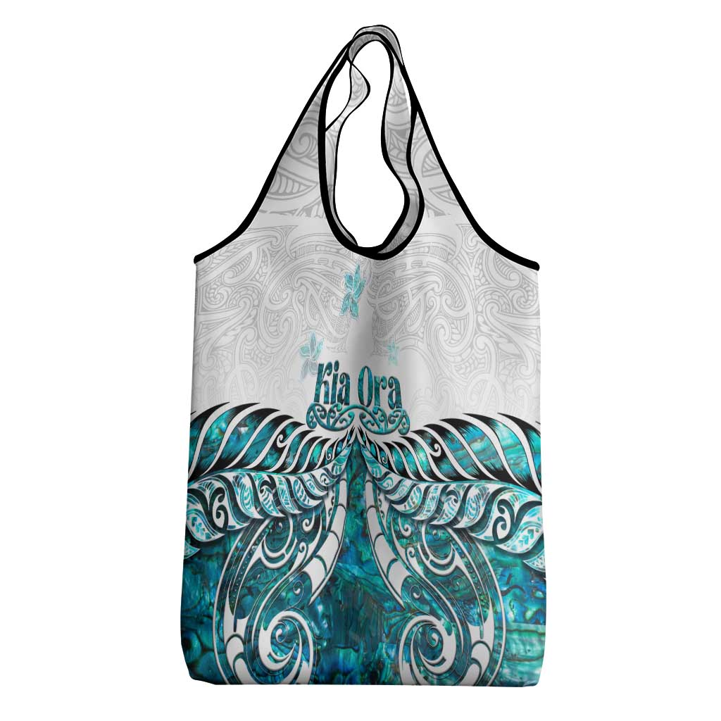New Zealand Aotearoa Kia Ora Grocery Bag Paua Shell Maori Silver Fern LT05 - Polynesian Pride