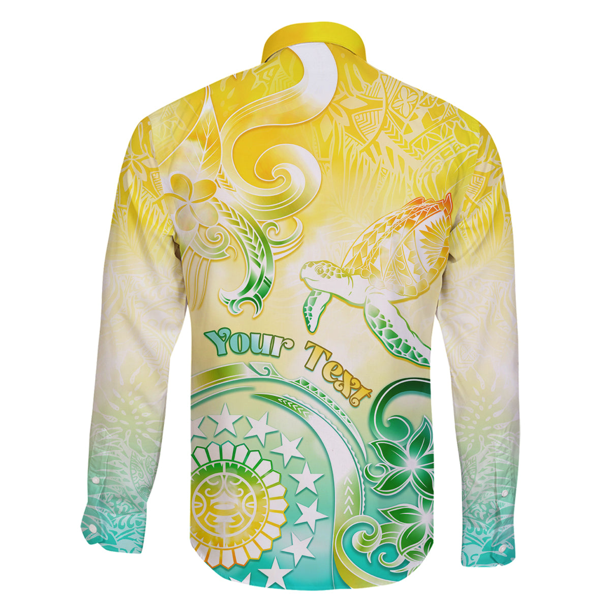 Personalised Cook Islands Kia Orana Family Matching Tank Maxi Dress and Hawaiian Shirt Polynesian Turtle With Circle Stars LT05 - Polynesian Pride