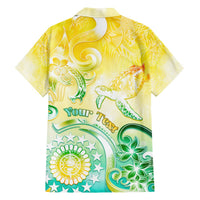 Personalised Cook Islands Kia Orana Hawaiian Shirt Polynesian Turtle With Circle Stars LT05 - Polynesian Pride