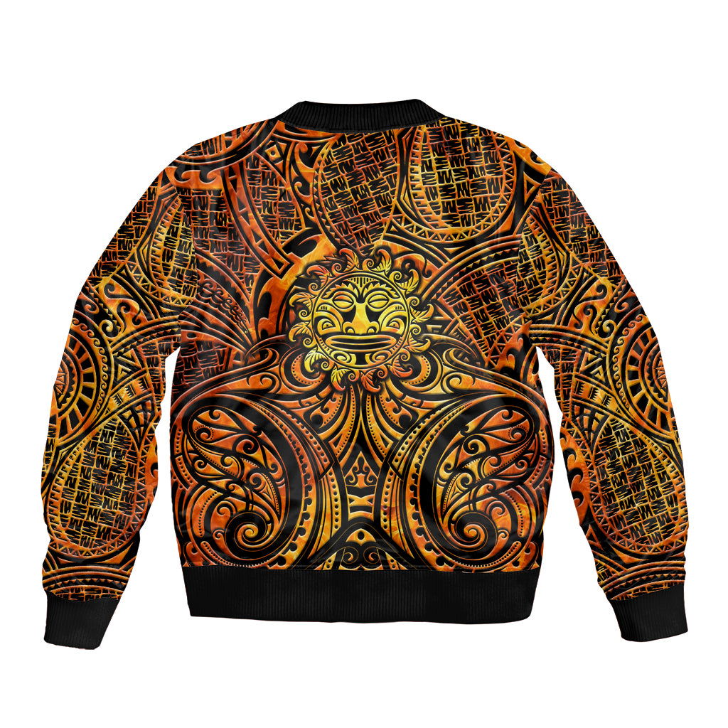 New Zealand Tamanuitera The Sun Bomber Jacket Maori Pattern LT05 - Polynesian Pride