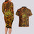 New Zealand Tamanuitera The Sun Couples Matching Long Sleeve Bodycon Dress and Hawaiian Shirt Maori Pattern