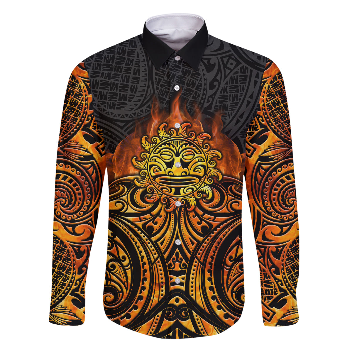 New Zealand Tamanuitera The Sun Family Matching Long Sleeve Bodycon Dress and Hawaiian Shirt Maori Pattern