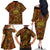 New Zealand Tamanuitera The Sun Family Matching Off The Shoulder Long Sleeve Dress and Hawaiian Shirt Maori Pattern