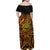 New Zealand Tamanuitera The Sun Family Matching Off Shoulder Maxi Dress and Hawaiian Shirt Maori Pattern