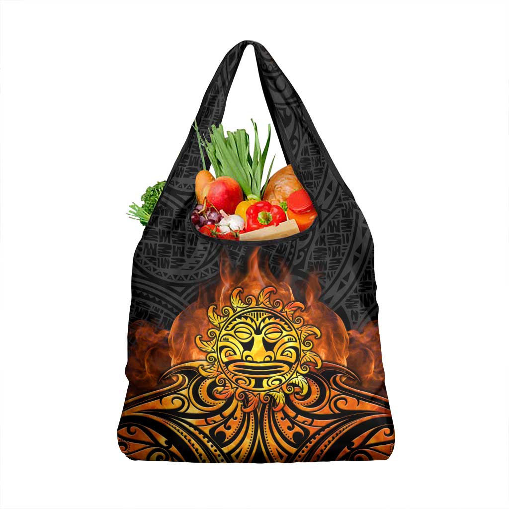 New Zealand Tamanuitera The Sun Grocery Bag Maori Pattern LT05 1-pack One Size Orange - Polynesian Pride