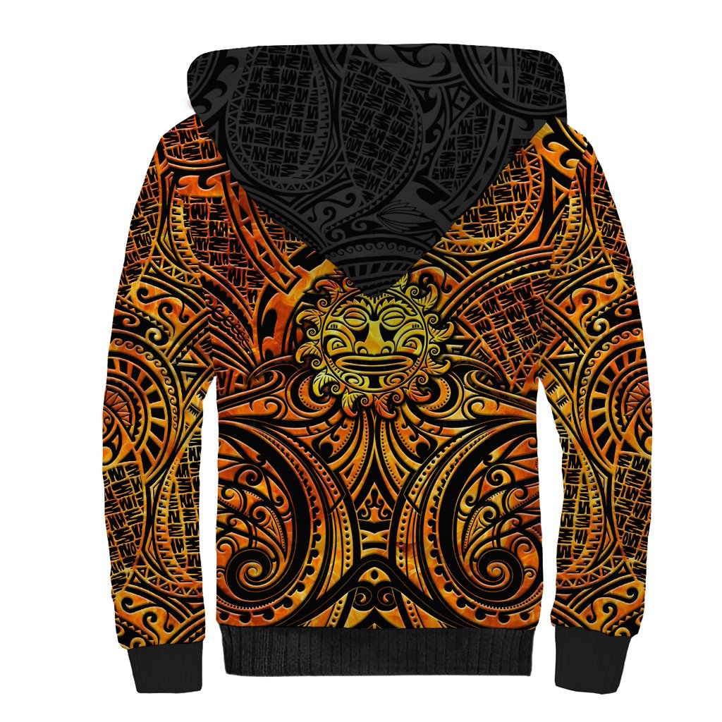New Zealand Tamanuitera The Sun Sherpa Hoodie Maori Pattern LT05 - Polynesian Pride