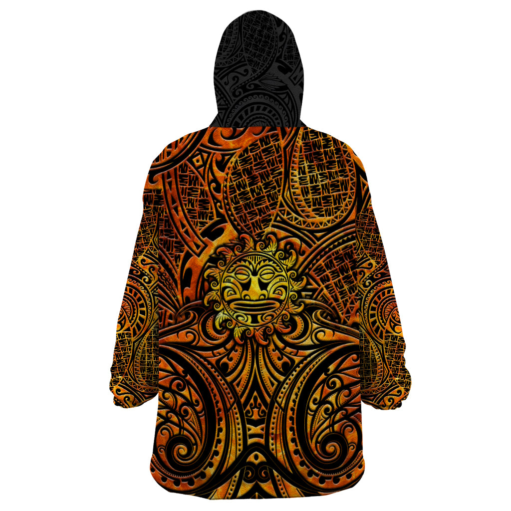 New Zealand Tamanuitera The Sun Wearable Blanket Hoodie Maori Pattern LT05 - Polynesian Pride