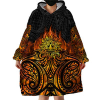 New Zealand Tamanuitera The Sun Wearable Blanket Hoodie Maori Pattern LT05 - Polynesian Pride