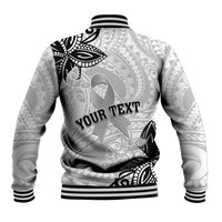 Personalised Polynesia Brain Cancer Baseball Jacket No One Fights Alone LT05 - Polynesian Pride