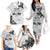 Personalised Polynesia Brain Cancer Family Matching Off The Shoulder Long Sleeve Dress and Hawaiian Shirt No One Fights Alone