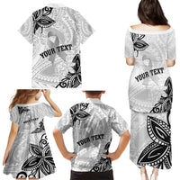 Personalised Polynesia Brain Cancer Family Matching Puletasi and Hawaiian Shirt No One Fights Alone LT05 - Polynesian Pride