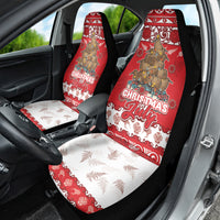 New Zealand Christmas In July Car Seat Cover Maori Kiwi Xmas Tree - Red